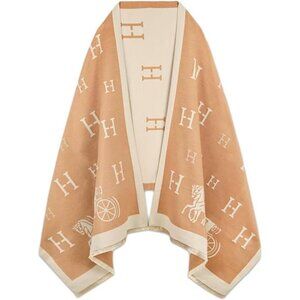 Womens pashmina shawl wrap silky scarf poncho cape blanket reversible soft warm